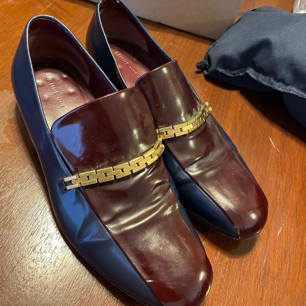 OLD CELINE- 2 TONE LOAFER WTIH CHAIN- 36